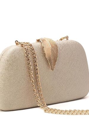 INOVERA (LABEL) Women Evening Hand Clutch | Ladies Party Wedding Purse with Chain Strap