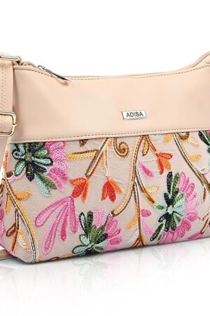 ADISA Women's Girls Embroided Sling Bag (SL5152)