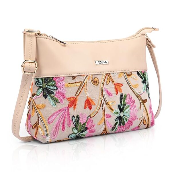ADISA Women's Girls Embroided Sling Bag (SL5152)