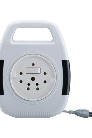 Anchor by Panasonic 6A 2 Pin Flex Box with Indicator & Handle | 8 Mtr Extension Flex Box for Home, Office (5219)