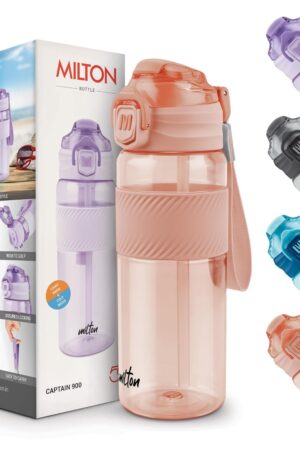 Milton Captain Unbreakable Plastic Water Bottle 850 ml – Sip Plus Gulp, BPA-Free & Leak-Proof, with Hand Strap, Ideal for Gym Workouts, Outdoor...